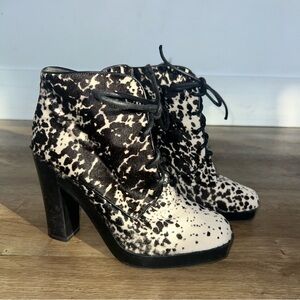 Reed Krakoff pony haircalf spotted booties sz 37 made in Italy